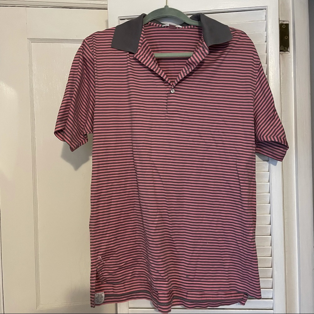 Peter Millar Striped Collared Shirt - image 1